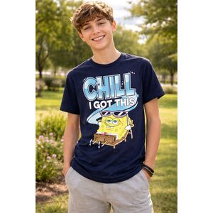 Nickelodeon SpongeBob SquarePants "Chill I Got This" Graphic Tee Teen Size S #5